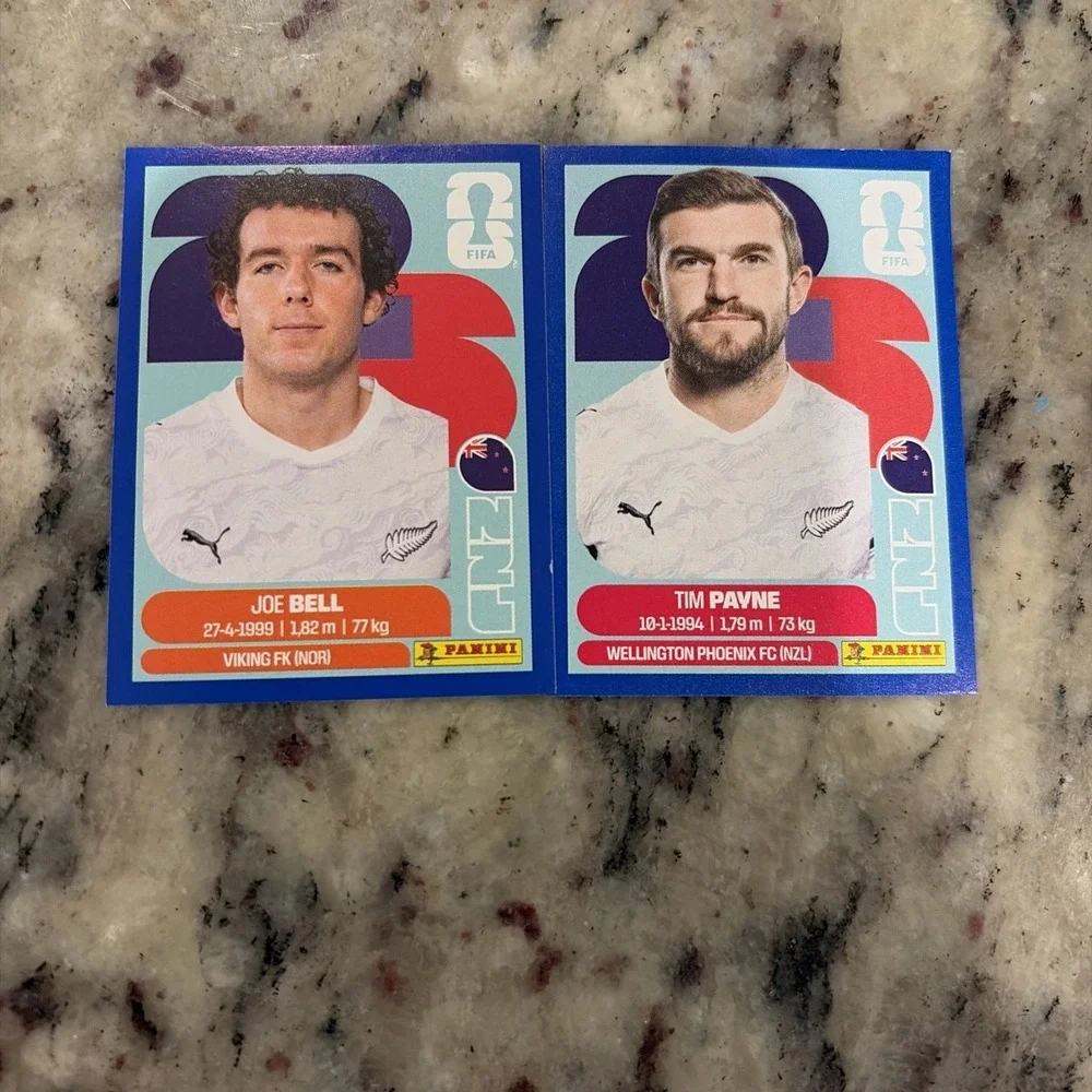 Panini FIFA New Zealand Blue Parallel Sticker Lot 2026 World Cup Rare